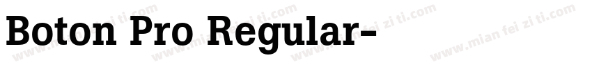 Boton Pro Regular字体转换